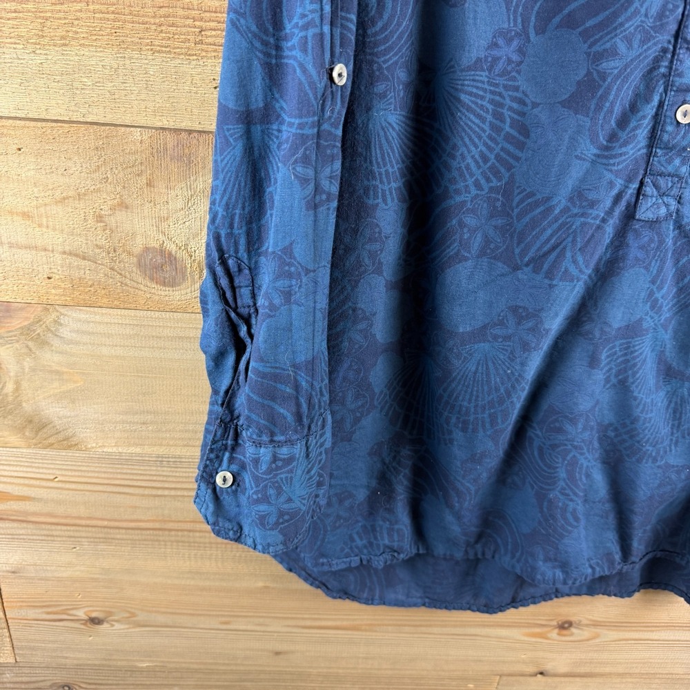 Fresh Produce Womens Shirt Roll Tab Pullover Seashell‎ Nautical Beach Coastal XL - Picture 5 of 8